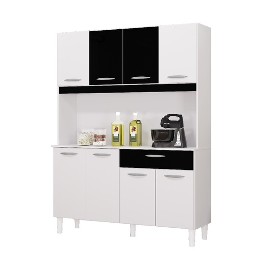 [140100] ALACENA CASSIA DE 8 PUERTAS BLANCA 172X106 MDP PARA COCINA