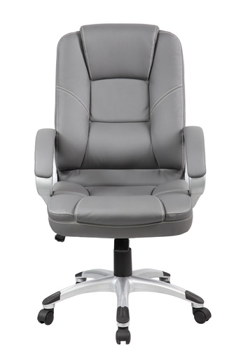 [100016] SILLA DE OFICINA GERENCIAL NOVENO ERGONOMICA EN CUERO PU - GRIS