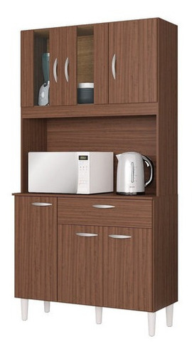 [170062] ALACENA MUEBLE DE COCINA MAGDA 6 PUERTAS 172X90 CM VIDRIO
