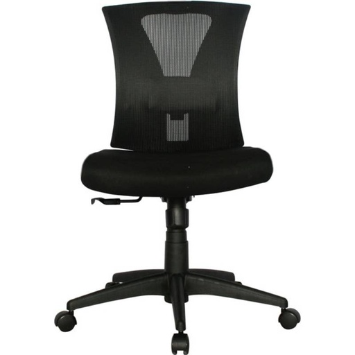[003-1726] SILLA SHANGHAI / SIN BRAZOS / BASE NYLON / ASIENTO EN PAÑO NEGRO / ESPALDA EN MALLA NEGRA / SIN CABECERO /MECANISMO BASCULANTE