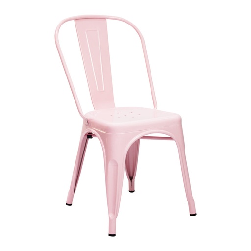 [100080] SILLA RESTAURANTE COMEDOR METALICA ROSADA TOLIX