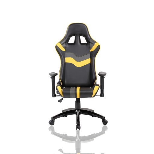 [100109] SILLA GAMER MORTAL AMARILLA GRIS NEGRO RECLINABLE
