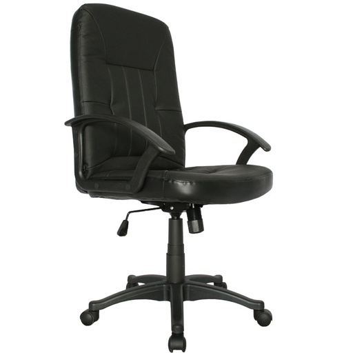 [3-0747] SILLA NIKE ERGONOMICA  EJECUTIVA ALTA ACOLCHADA CON BRAZOS FIJOS NEGRA