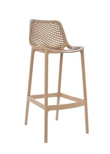 [C342020] SILLA DE BAR MALLA CAFE INYECTADO POLIPROPILENO INYECTADO BUTACO H75