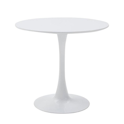 [C440350] MESA PARA BAR OSLO BLANCA MDF ESTRUCTURA METALICA