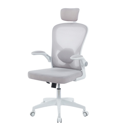 [100254] SILLA GERENCIAL ERGONOMICA SOPORTE LUMBAR PRESTIGE BLANCO BRAZO ABATIBLE