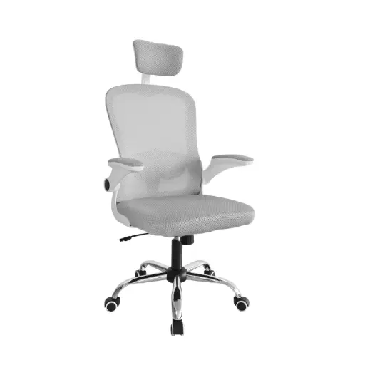 [100254] SILLA GERENCIAL ERGONOMICA SOPORTE LUMBAR PRESTIGE BLANCO BRAZO ABATIBLE