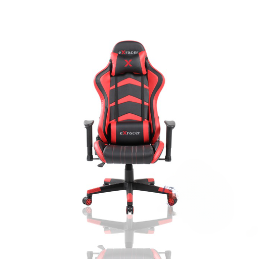 [100088] SILLA GAMER ROJA RECLINABLE ROJA BRAZOS 2D BASE NYLON ERGONOMICA