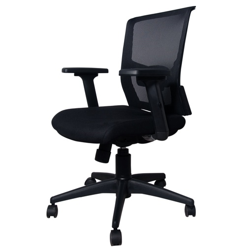 [03-1572] SILLA OFICINA ERGONÓMICA APOYO LUMBAR BRAZOS 3D SIN CABECERO SYNCRO NAIROBI NYLON