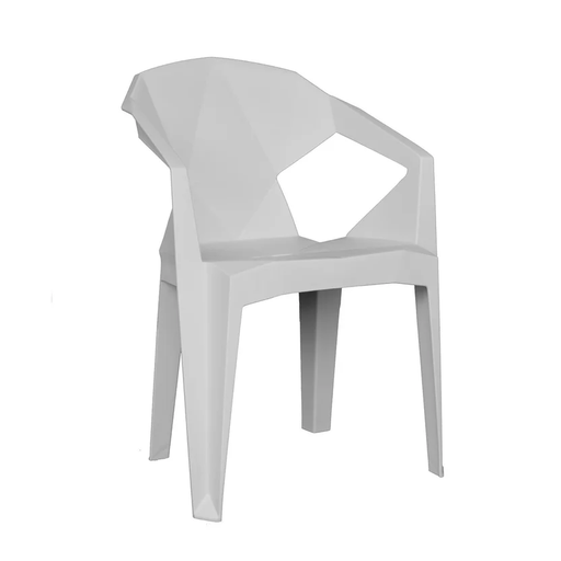 [B344080] SILLA DE RESTAURANTE POLIPROPILENO MONOPIEZA GRIS COMEDOR RIVER