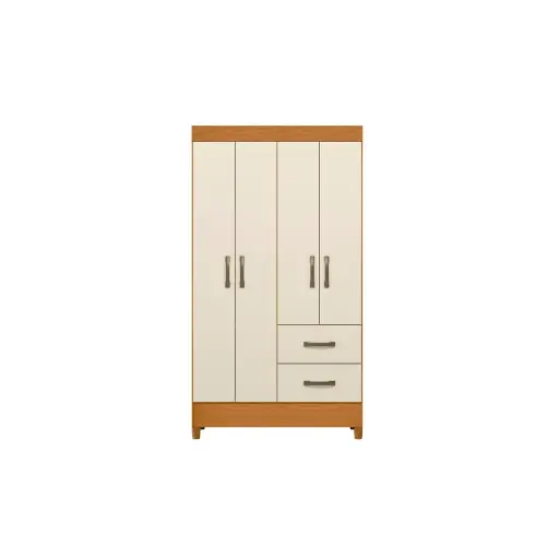 [100403] CLOSET ARMARIO MOBI DE 4 PUERTAS BEIGE 2 CAJONES MDP 181X48X98 
