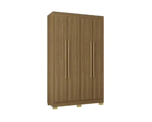 [100370] ARMARIO CLOSET BARCELONA 4 PUERTAS CASTAÑO MDP  120X202X47CM DORMITORIO